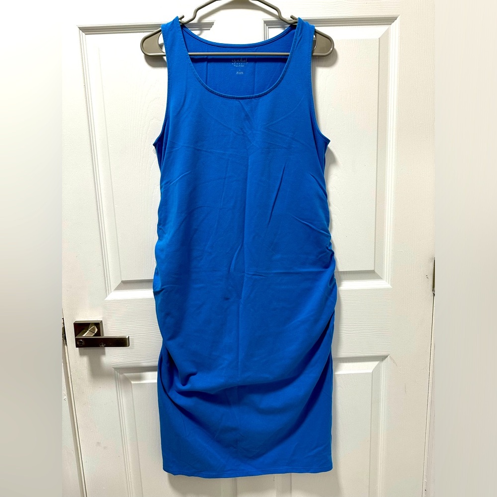 Isabel Maternity Ruched Side Tank Casual Dress Size L